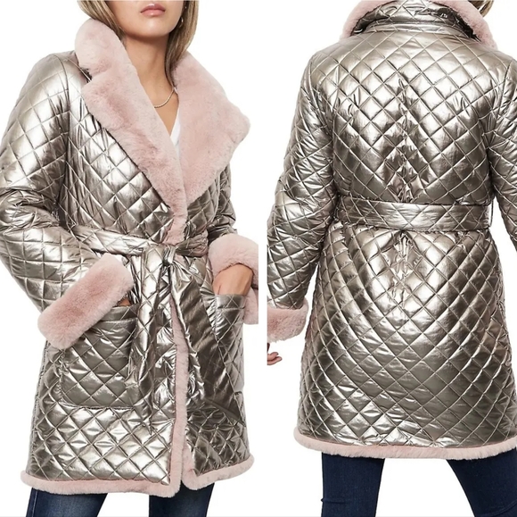 NWOT Reversible Faux Fur Coat - Picture 10 of 13